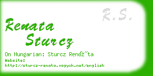 renata sturcz business card